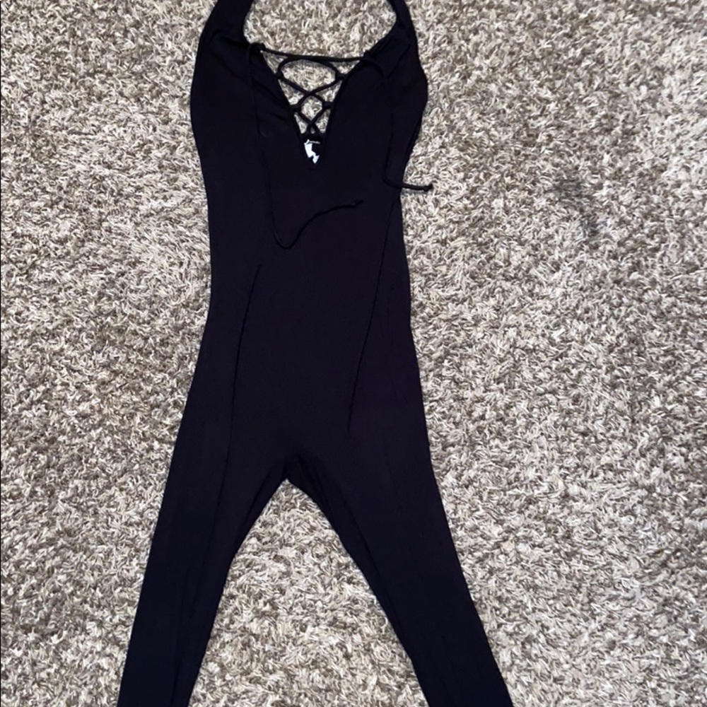 Halter top romper jumpsuit